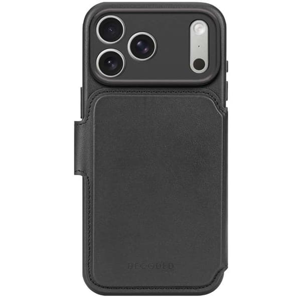 Foliofodral - DECODED - iPhone 17 Pro Max - Äkta läder - Avtagbar skal - MagSafe