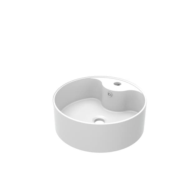 Rund tvätthink - Vit keramik - Diameter 41 cm - ROLL ON