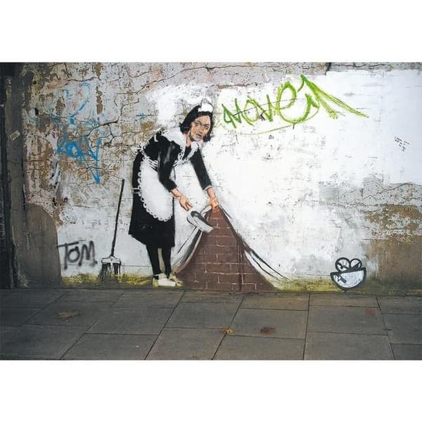 Pussel 1000 bitar: Städerskan Banksy Enfärgad