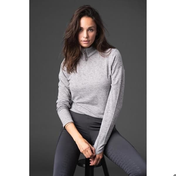 Ridsporttröja 1/2 zip dam Equipage Stacey
