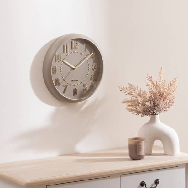 Klocka Alizee beige medel D30cm - Atmosphera Inredningsdesigner