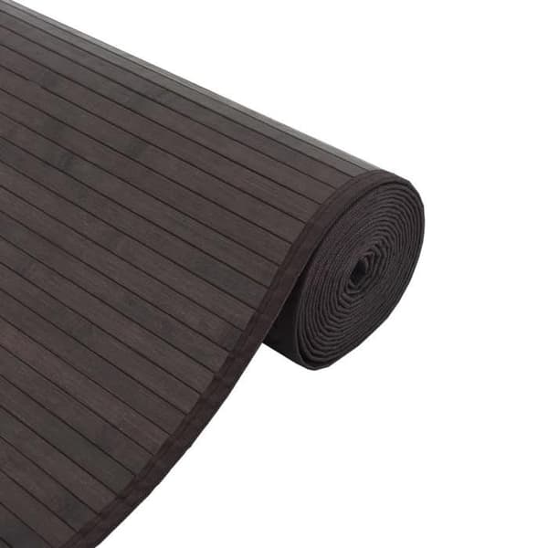 vidaXL Mörkbrun rektangulär matta 100x1000 cm bambu, vardagsrumsmatta, köksmatta, rektangulär matta, matta av 376971