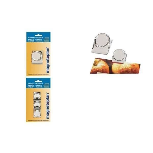 Klip Magnetisk - MAGNETOPLAN - 50 mm - Silver - A4-fäste - 1 styck