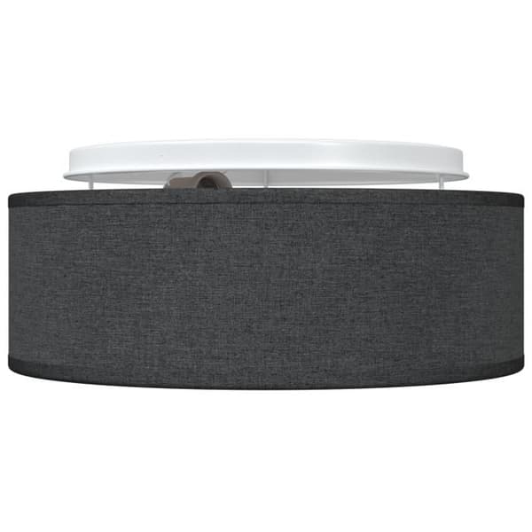 Svart taklampa Ø 30 cm i tyg E27