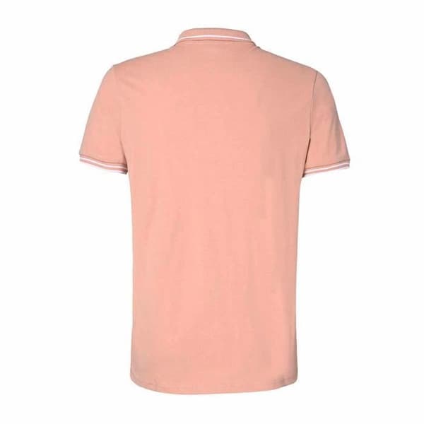 KAPPA Herrpolo kortärmad 100% bomull rosa - rak passform Multisport