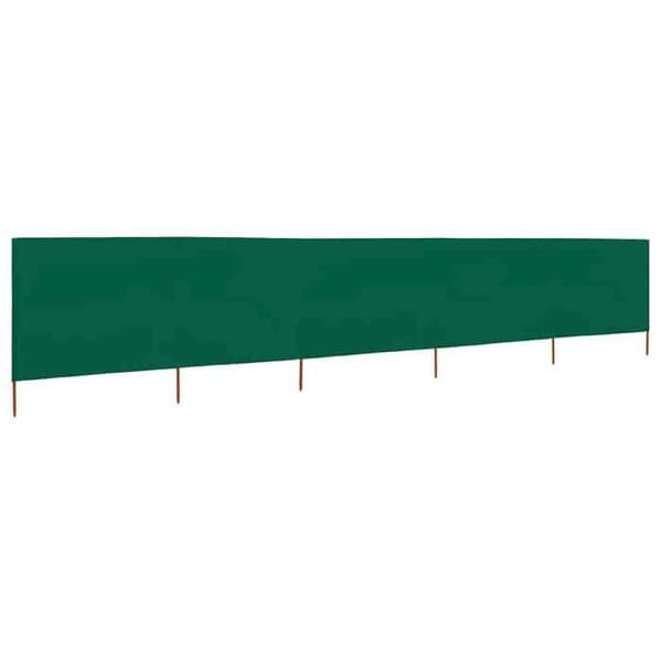 vidaXL 5 Panel Rumsavdelare Tyg 600x80 cm Grön