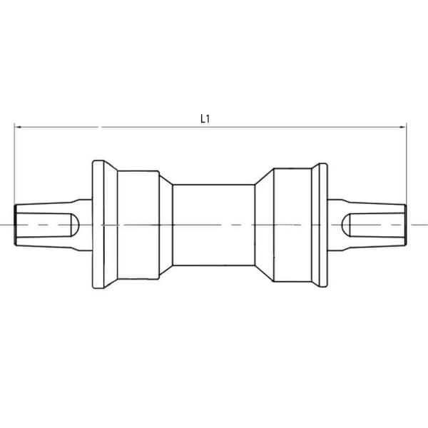 M-Wave ersättningsbottenfäste - 127 mm axel - Silverfärg