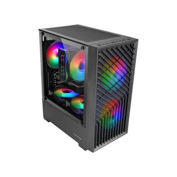 Gaming Chassi - Mars Gaming - MC-VORTEX - MicroATX - Härdat Glas - 3 FRGB 120mm Fläktar