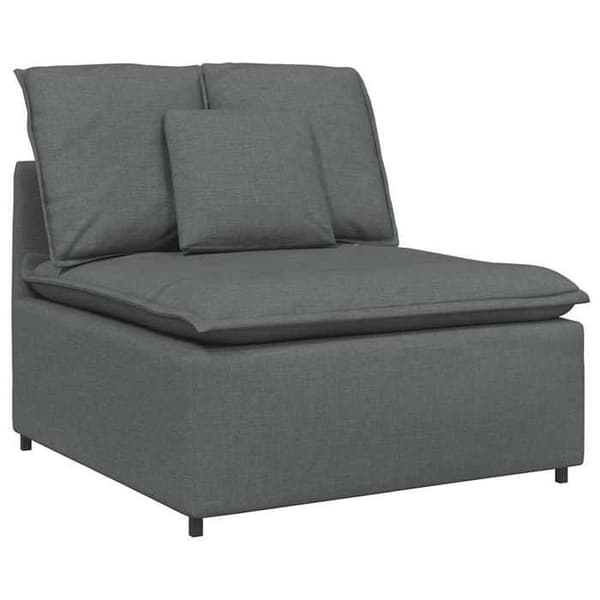 vidaXL Modulär central del av modulsoffa med mörkgrå kuddar 100 cm 4104418