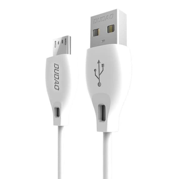 USB-kabel - micro USB 2,4 A 2 m vit