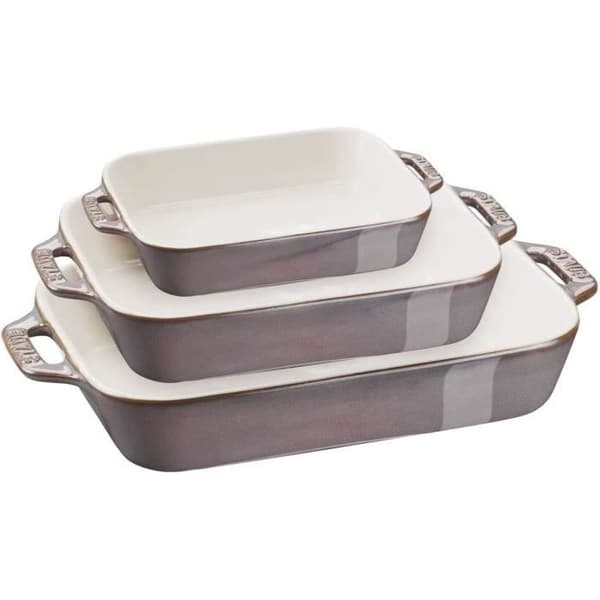 Keramiska formar - STAUB - 405081730 - Antikgrå - 8x24x34 cm - Set om 3 delar