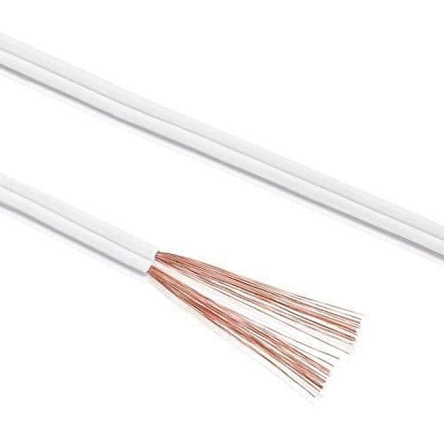 MANAX Högtalarkabel 2 x 1,5 mm² Vit 30 m.