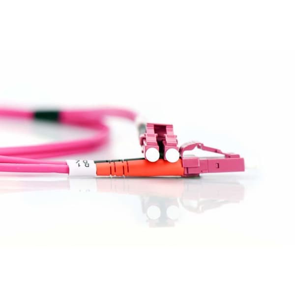 Fiberoptisk kabel Duplex 50/125 OM4 LC LC Violet 10 m.