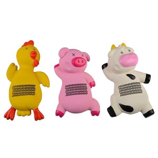 Hundleksak ouch kyckling/gris/ko Duvoplus