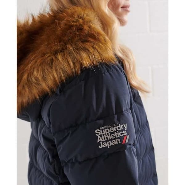 Superdry New Arctic Long Puffer Jacket XS, blå, XS