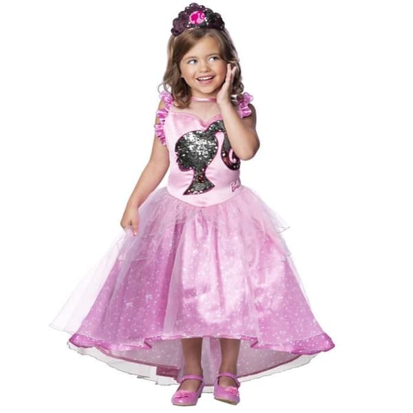 BARBIE KOSTYM GLITTER 5/6 ÅR – RUBIE