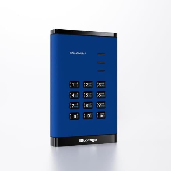 SSD-disk iStorage DiskAshur3 Blå 1 To