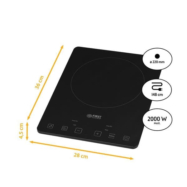 Induktionshäll - 10 temperaturinställningar - Sensor touch