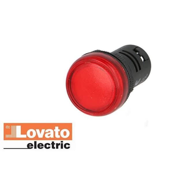 Industriell elskåpskomponent LED-lampindikator, röd (24 VAC DC)