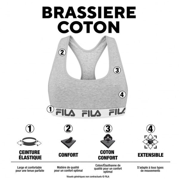 Fila bh i bomull 6042 Set med 3 Dam