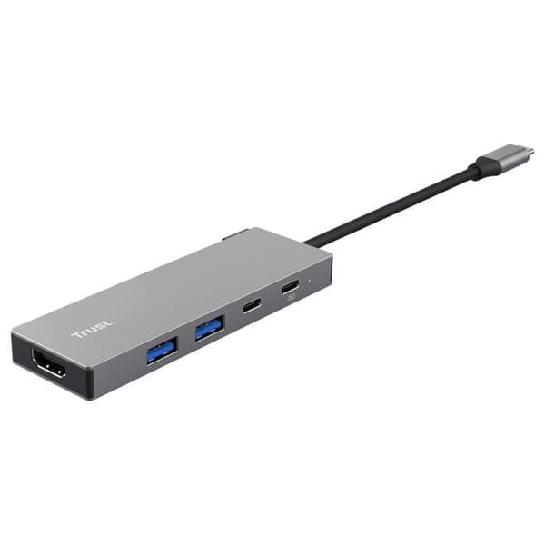 Trust USB-C 5-i-1 Dalyx Dalyxgrå
