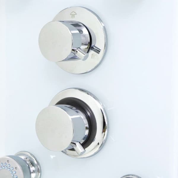 vidaXL Duschpanel Glas 25 x 44,6 x 130 cm Vit