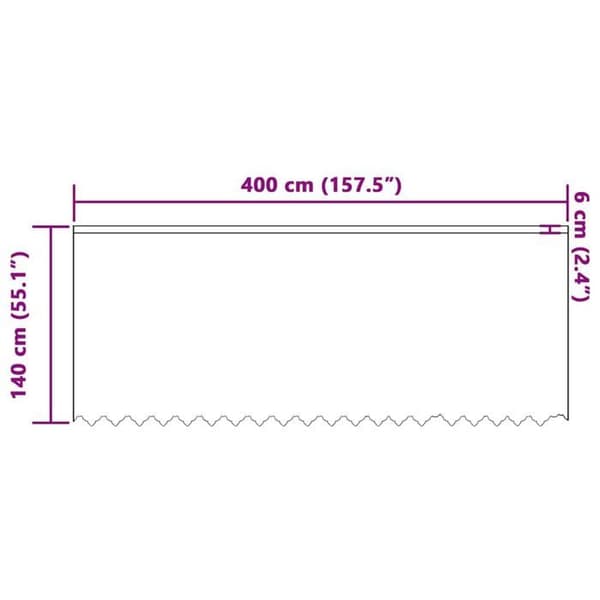 Spetsgardin - vidaXL - Vit - Polyester - 140x400 cm - Ljusfiltrerande - Integritetspaneler
