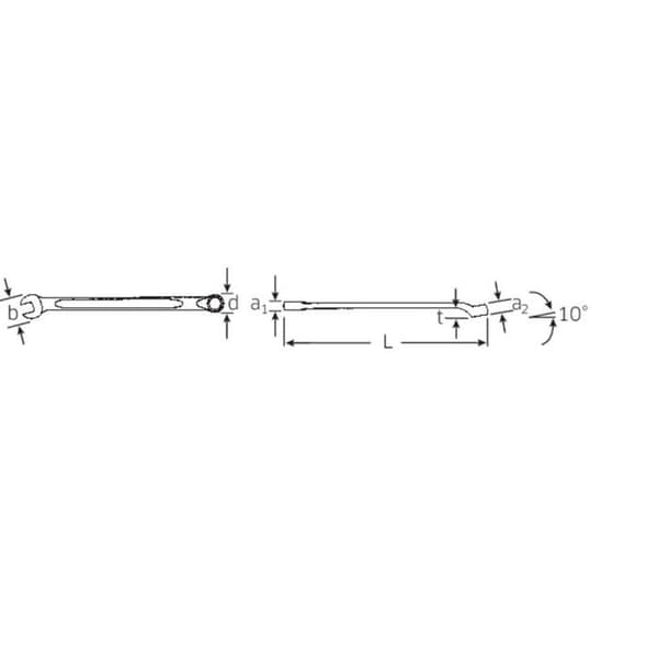 Kombinyckel 32 mm - DIN3113B lång Stahlwille