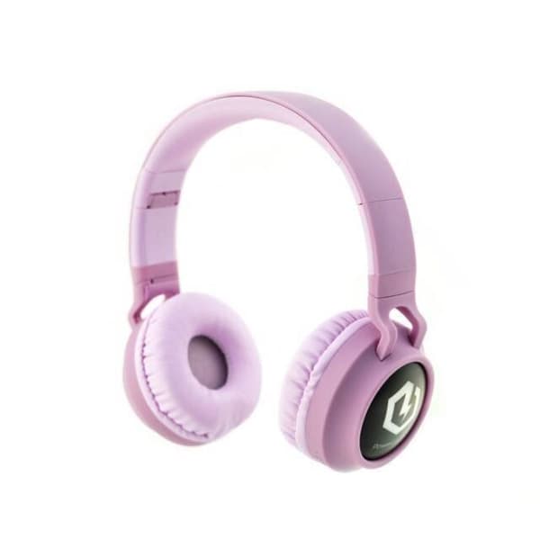 Trådlösa hörlurar - PowerLocus - Buddy - Bluetooth - Micro SD - LED-lampor - Rosa