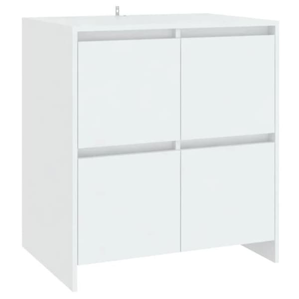 vidaXL Buffé Vit 70x41x75 cm Ingenjörsträ 809764