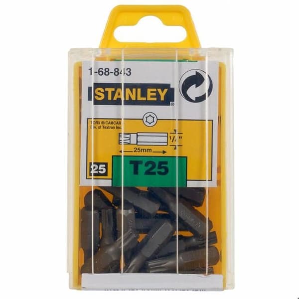 Skruvbits - STANLEY - T25 - 25 mm - 25 stycken - Torx