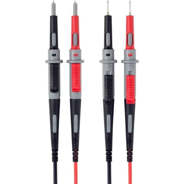 VOLTCRAFT MS-4PS-E Säkerhetsmåttledning 4 mm säkerhetskontakt testspets 1,00 m svart, röd 1 st.