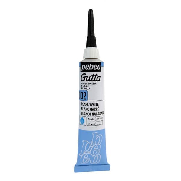 Silk paint - Vit - Pébéo - Setasilk - Water-based gutta - Tube à 20ml
