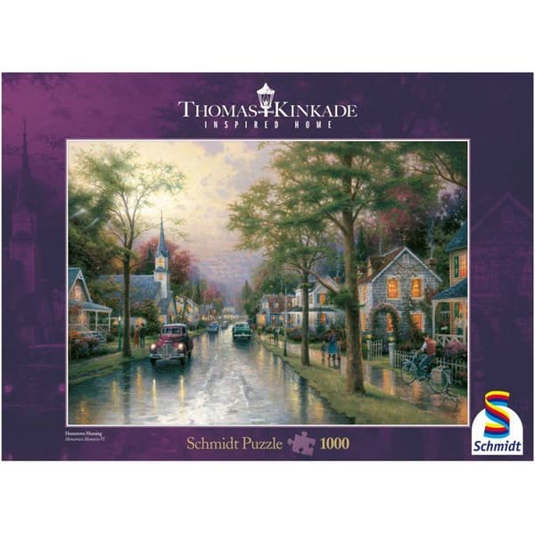 Pussel 1000 bitar - SCHMIDT SPIELE - Thomas Kinkade Studios - Bygdens uppvaknande - 1000 bitar