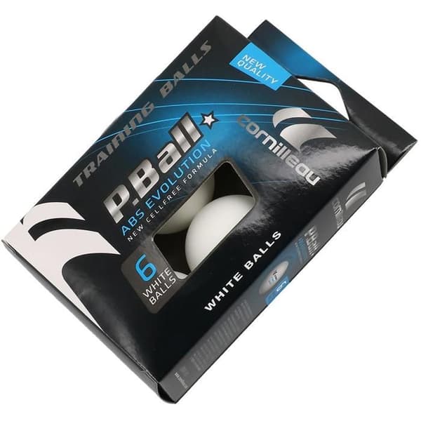 Bordtennisbollar - CORNILLEAU - P-ball abs evolution 1 - 6-pack - Vit - Standard
