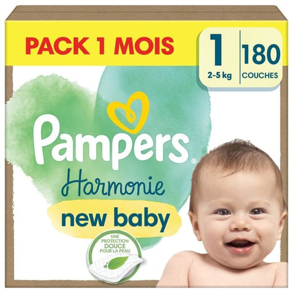 Pampers Harmonie Storlek 1, 180 Blöjor
