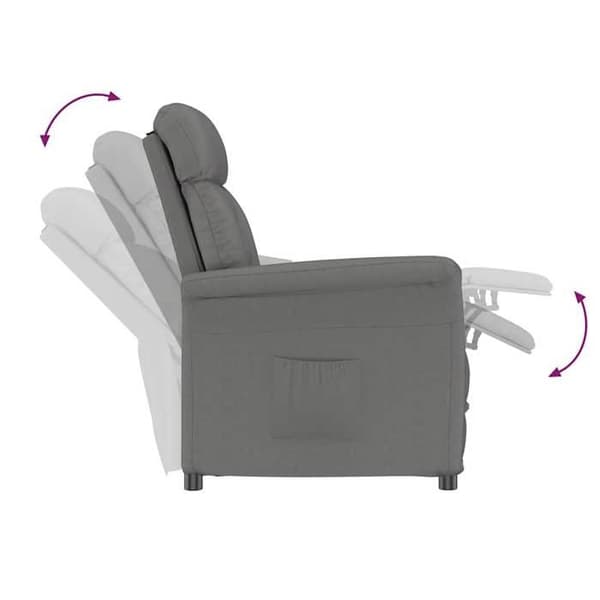 vidaXL fåtölj Mörkgrå Mikrofiber 348402