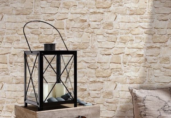 Non-woven tapet - A.S. Création - Elements II - Stenimitasjon - Beige - 53 cm x 1005 cm