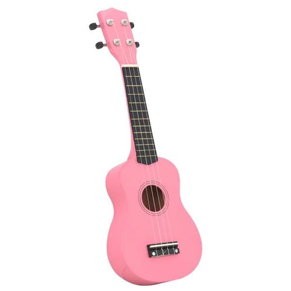 vidaXL Soprano Ukulele Set med väska för barn Rosa 21"
