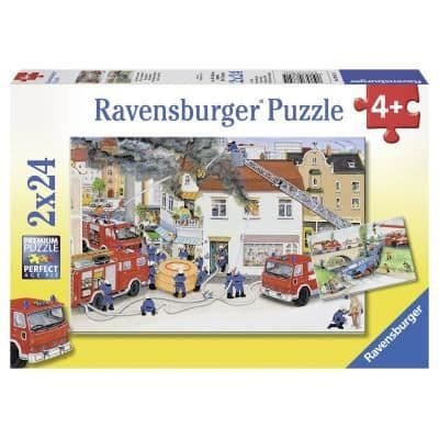 Barnpussel - RAVENSBURGER - Trafikolycka och stadsbrand - 24 bitar