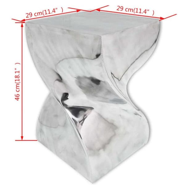 vidaXL Sidobord / Pall Twisted Shape Aluminium Silver