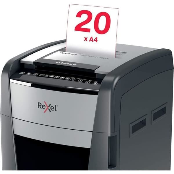 Dokumentförstörare - REXEL - Auto+ 750X - Korsklipp - Säkerhet P4 - 750 Sidor