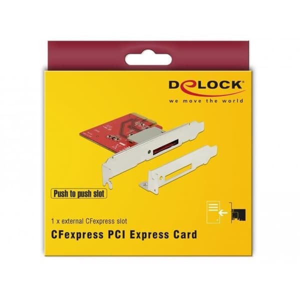 DeLOCK 91748 CompactFlash-minneskort - PCI Express x4 3.0 - Röd