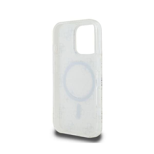 Coque Guess IML 4G Bakgrund MagSafe för iPhone 16 Pro - Vit