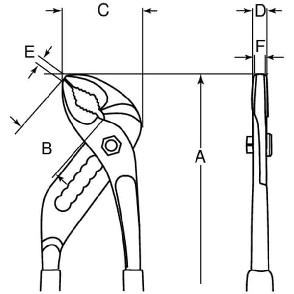 BAHCO bi-material multigrip tång 250mm
