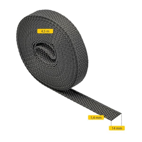 Rullgardinsrem - SCHELLENBERG - 44510 - Antracit 14 mm - 4,5 m - Hållbart tyg