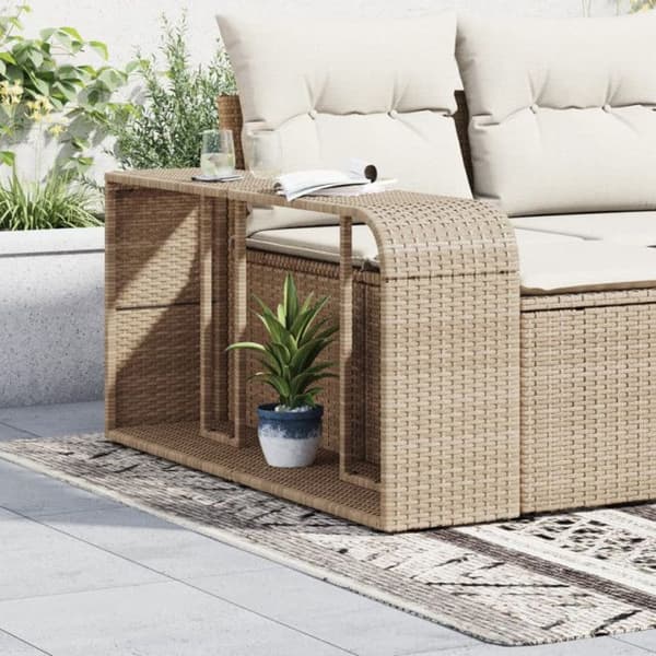 Förvaringshyllor 2 st beige vävd plast