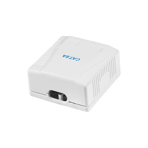 Ytmonterad låda 2 RJ45 Cat. 6a skärmade kontakter
