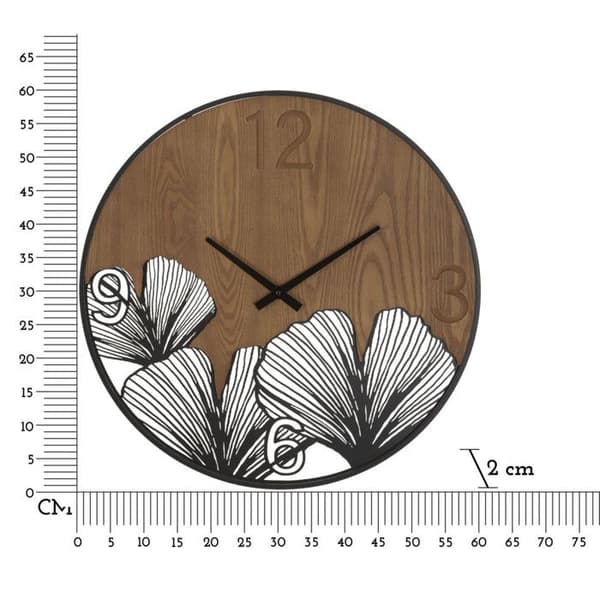 Väggklocka analog Mauro Ferretti Super Wood/Leaf