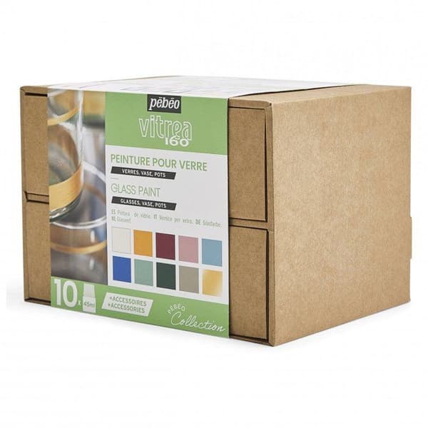Coffret målning - PEBEO - Vitrea 160 - Akryl - Blank - Pastell
